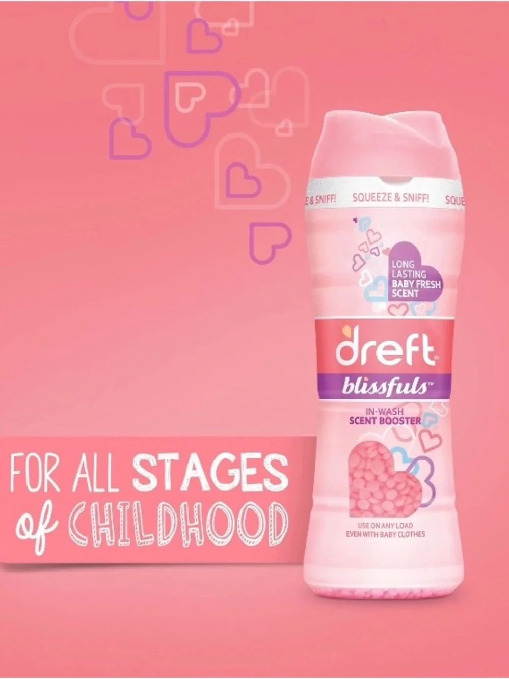 Dreft Blissfuls In-Wash Scent Booster - Baby Fresh Scent (3 Pack, 14.8oz Each) - Picture 4 of 7